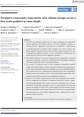 Cover page: Divergent community trajectories with climate change across a fine‐scale gradient in snow depth