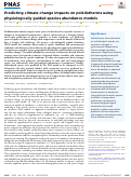 Cover page: Predicting climate change impacts on poikilotherms using physiologically guided species abundance models.