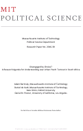 Cover page: Disengaged by Choice? A Research Agenda for Understanding Low Urban Youth Turnout in South Africa