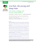 Cover page: Live Fast, Die Young, and Sleep Later: Life History Strategy and Human Sleep Behavior