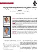 Cover page: Reasons for discrepancy between incidence and prevalence of epilepsy in lower income countries: Epilepsia's survey results