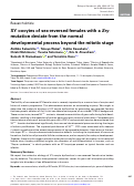 Cover page: XY oocytes of sex-reversed females with a Sry mutation deviate from the normal developmental process beyond the mitotic stage