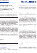 Cover page: Clinical Utility of Universal Broad-Range Polymerase Chain Reaction Amplicon Sequencing for Pathogen Identification: A Retrospective Cohort Study