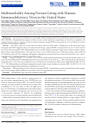 Cover page: Multimorbidity Among Persons Living with Human Immunodeficiency Virus in the United States