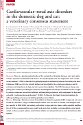 Cover page: Cardiovascular–renal axis disorders in the domestic dog and cat: a veterinary consensus statement