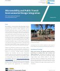 Cover page: Micromobility and Public Transit Environmental Design Integration