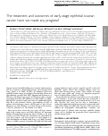 Cover page: The treatment and outcomes of early-stage epithelial ovarian cancer: have we made any progress?