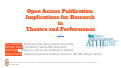 Cover page of Open Access Publication:&nbsp;Implications for Research&nbsp;in&nbsp;Theatre and Performance