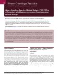 Cover page: Neuro-Oncology Practice Clinical Debate: FDG PET to differentiate glioblastoma recurrence from treatment-related changes.