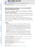 Cover page: Addressing adolescent substance use in an urban pediatric federally qualified health center