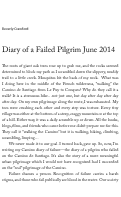Cover page: Diary of a Failed Pilgrim June 2014