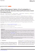 Cover page: Clinical Management Update of Oral Leukoplakia: A Review From the American Head and Neck Society Cancer Prevention Service.