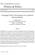 Cover page: Changing Tracks? The Prospect for California Pension Reform