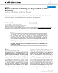 Cover page: Septins: molecular partitioning and the generation of cellular asymmetry