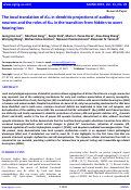 Cover page: The local translation of KNa in dendritic projections of auditory neurons and the roles of KNa in the transition from hidden to overt hearing loss