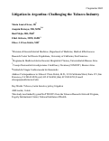 Cover page: Litigation in Argentina: challenging the tobacco industry.