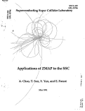 Cover page: Applications of ZMAP to the SSC