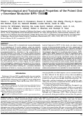 Cover page: Pharmacological and Toxicological Properties of the Potent Oral <i>γ</i>-Secretase Modulator BPN-15606.