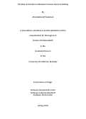 Cover page: The Role of Emotion in Adolescent Sexual Decision Making