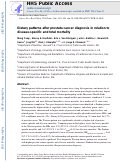 Cover page: Dietary Patterns after Prostate Cancer Diagnosis in Relation to Disease-Specific and Total Mortality