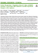 Cover page: Protein Phosphatase 1 Regulatory Subunit 3 Beta rs4240624 Genotype Is Associated With Gallstones and With Significant Changes in Bile Lipidome.