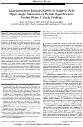 Cover page: Latanoprostene Bunod 0.024% in Subjects With Open-angle Glaucoma or Ocular Hypertension