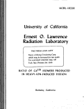 Cover page: RATIO OF Cd115 ISOMERS PRODUCED IN HEAVY ION-INDUCED FISSION