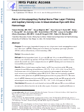 Cover page: Rates of Circumpapillary Retinal Nerve Fiber Layer Thinning and Capillary Density Loss in Glaucomatous Eyes with Disc Hemorrhage