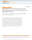 Cover page: Dissociation of tau pathology and neuronal hypometabolism within the ATN framework of Alzheimer’s disease