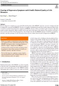 Cover page: Overlap of Depressive Symptoms with Health-Related Quality-of-Life Measures