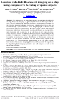 Cover page: Lensless wide-field fluorescent imaging on a chip using compressive decoding of sparse objects