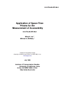 Cover page: Application of Space-Time Prisms for the Measurement of Accessibility