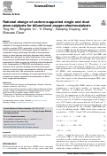 Cover page: Rational design of carbon-supported single and dual atom catalysts for bifunctional oxygen electrocatalysis