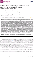 Cover page: In Vitro Effect of Pitavastatin and Its Synergistic Activity with Isavuconazole against Acanthamoeba castellanii.