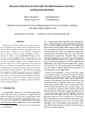 Cover page: Resource Allocation for Steerable Parallel Parameter Searches: an
Experimental Study