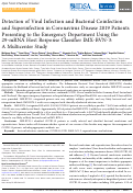 Cover page: Detection of Viral Infection and Bacterial Coinfection and Superinfection in Coronavirus Disease 2019 Patients Presenting to the Emergency Department Using the 29-mRNA Host Response Classifier IMX-BVN-3: A Multicenter Study