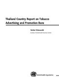 Cover page: Thailand Country Report on Tobacco Advertising and Promotion Bans