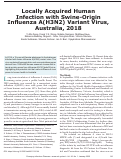Cover page: Locally Acquired Human Infection with Swine-Origin Influenza A(H3N2) Variant Virus, Australia, 2018.