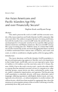 Cover page: Are Asian Americans and Pacific Islanders Age Fifty and over Financially Secure?