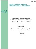 Cover page: Mitigating Carbon Emissions: the Potential of Improving Efficiency of Household Appliances 
in China
