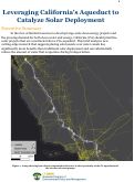 Cover page of Leveraging California's Aqueduct to Catalyze Solar Deployment