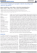 Cover page: Concurrent Imaging of Synaptic Vesicle Recycling and Calcium Dynamics