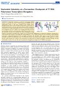 Cover page: Nucleotide Selectivity at a Preinsertion Checkpoint of T7 RNA Polymerase Transcription Elongation