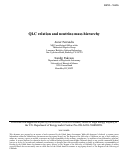 Cover page: QLC relation and neutrino mass hierarchy