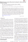 Cover page: Multi-frequency sparse Bayesian learning for robust matched field processing