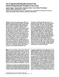 Cover page: The complement binding-like domains of the murine homing receptor facilitate lectin activity.