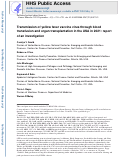 Cover page: Transmission of yellow fever vaccine virus through blood transfusion and organ transplantation in the USA in 2021: report of an investigation.