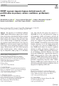 Cover page: DEHP exposure impairs human skeletal muscle cell proliferation in primary culture conditions: preliminary study.