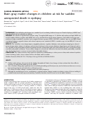 Cover page: Brain gray matter changes in children at risk for sudden unexpected death in epilepsy.