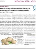 Cover page: Discovering untapped biochemistry in microorganisms from hidden corners.